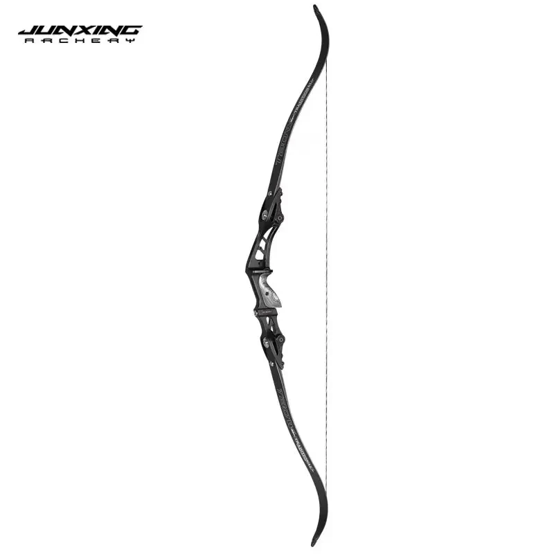 

JUNXING F263 Recurve Bow 62 Inches 19'' Alloy Riser 25-60 Lbs ILF Universal International Interface for Archery Training Hunting