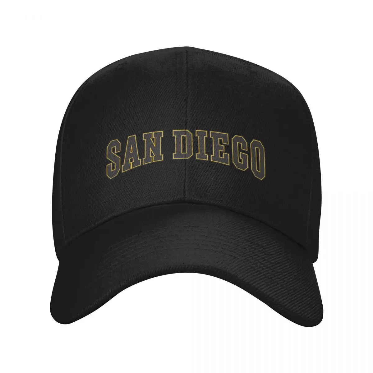 

San Diego - Yellow & Black Baseball Cap Unique hats Sunhat black luxury woman cap Girl Men's
