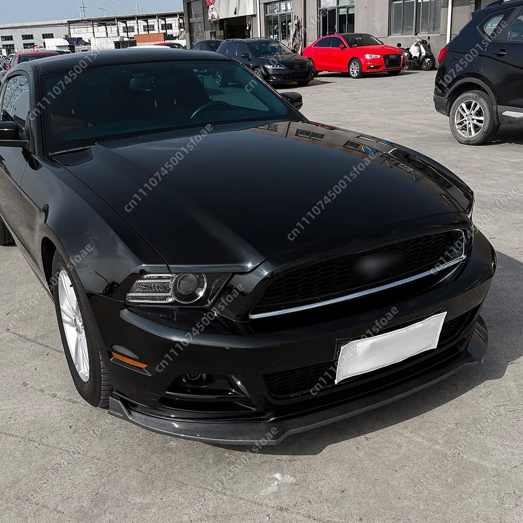 

For Ford Mustang MK5 Facelift 2013 2014 ABS Glossy Black Front Bumper Lip Diffuser Coat Spoiler Splitter Body Guard Kits Tuning