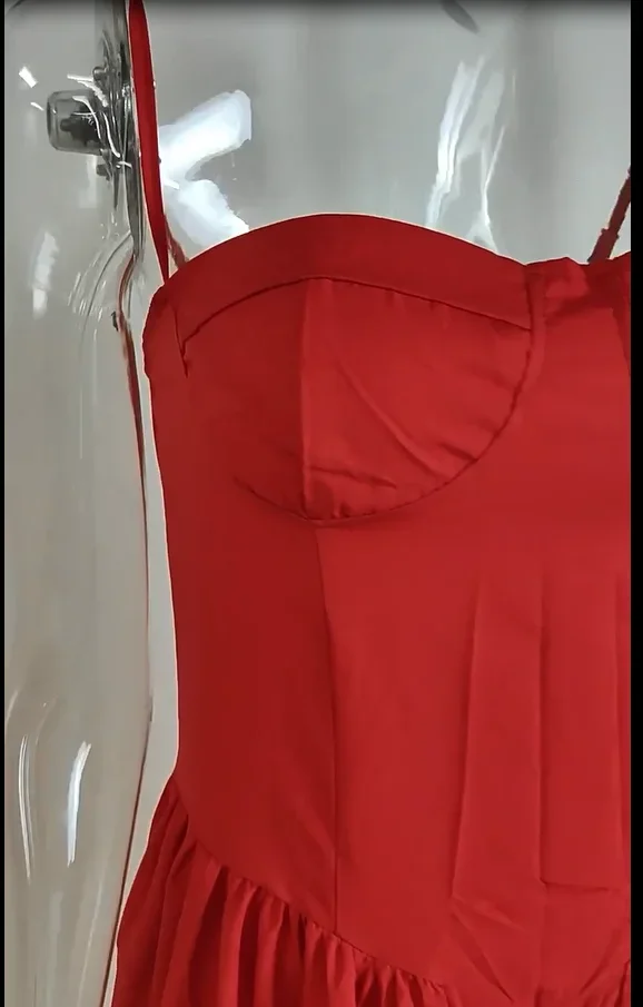 CPSYMYM 女性ドレス春夏最新ソリッドカラーフレンチエレガントレトロスタイルドーパミンドレッシングストラップマキシドレスロング Sk