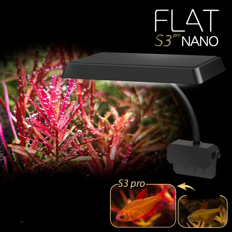 Newly S3pro+ New Lens Edition Clamp Light RGB High Brightness Aquatic Plant Color Enhancement Plant Light Full Spectrum