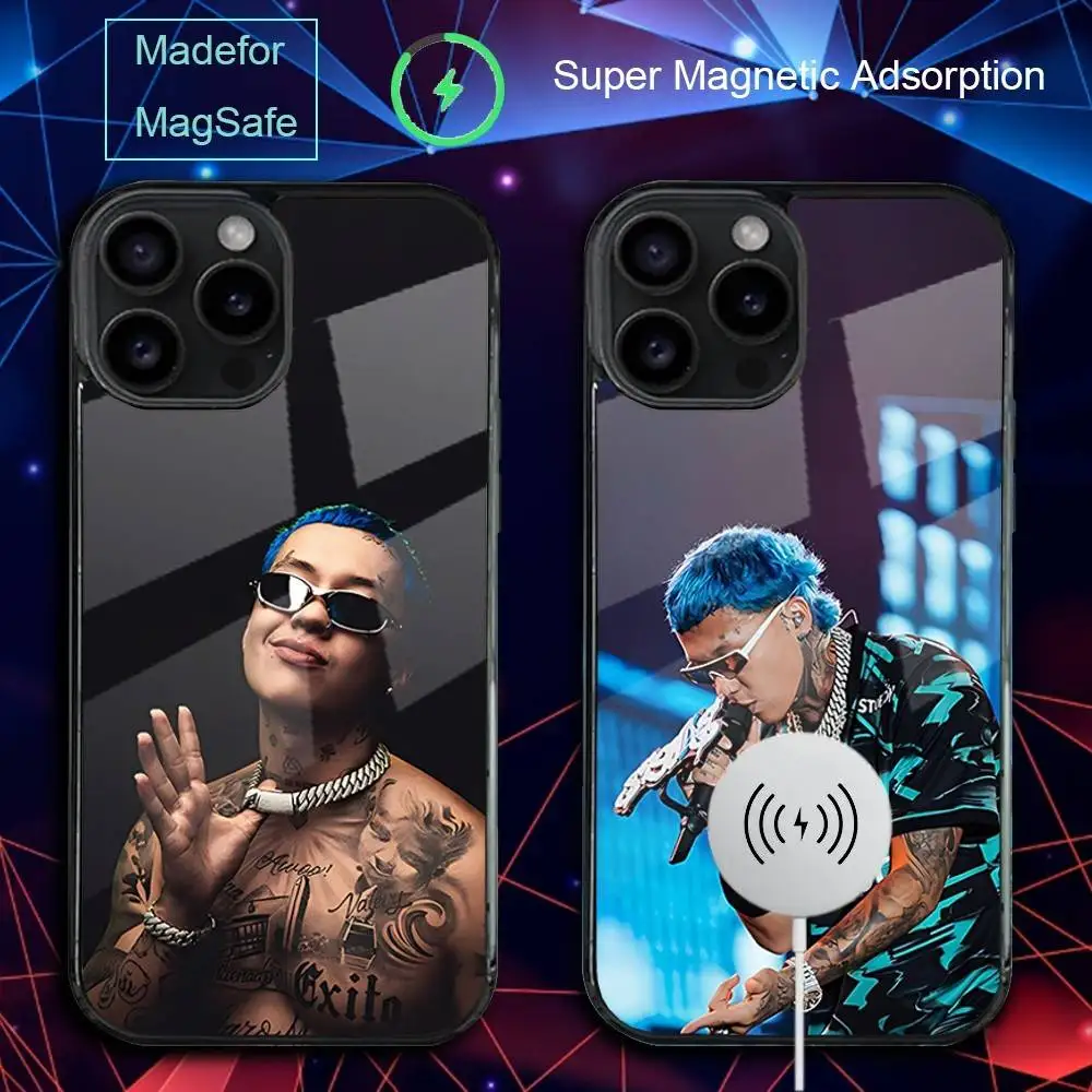 

Rapper B-Blessd Cantante Phone Case For iPhone 17,16,15,14,13,12,11,Pro,Max,Plus,Mini,SE4,E Magnetic Magsafe Wireless Charging