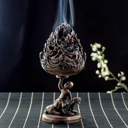 YXY Boshan Incense Burner Alloy Hollow Metal Cone Censer Household Incense Holder Zen Home Decor Ornaments Tea Friends Gifts
