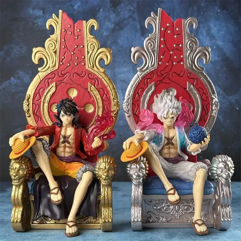 

Anime One Piece Nika Throne Luffy Cartoon Creative Action Figures Model Toys Collectible Doll Desktop Ornaments Kids Xmas Gifts