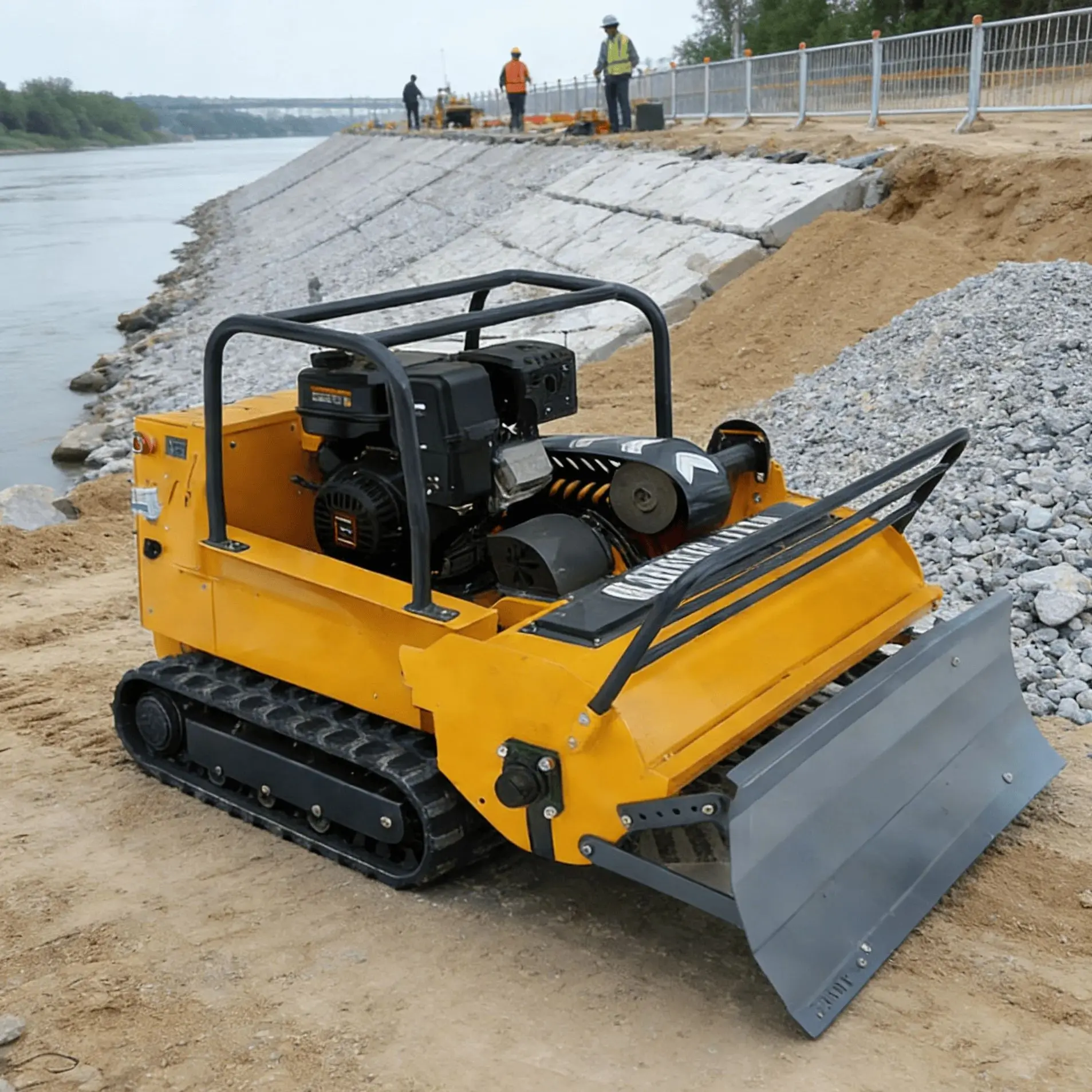 

Customized Multi-Attachment Robotic Mower - Rock & Slope Handling flail mower Optional blade and snow plow snow shovel