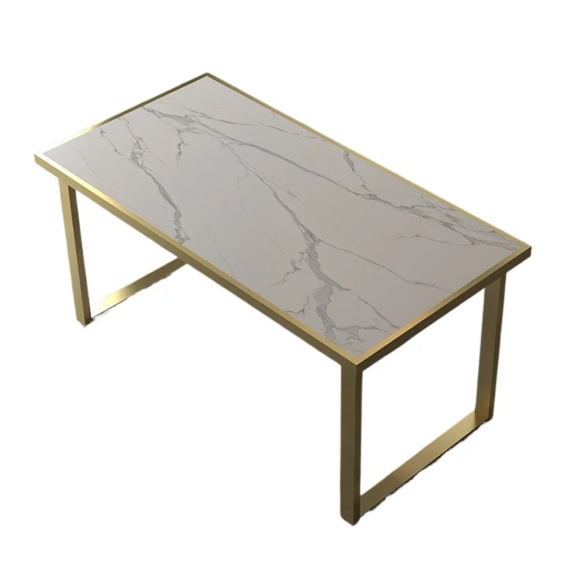 

Spot tiles embedded legs light luxury rock slab tea table bracket marble feet metal dining table base desk rack