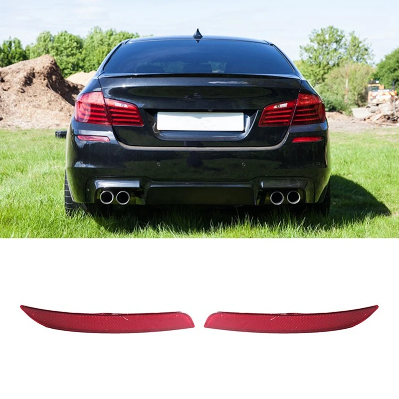 

Rear Bumper Reflector 63147842955 63147842956 Left Right For BMW 5 Series F10 F18 2011-2016 Accessories, 2PCS Red