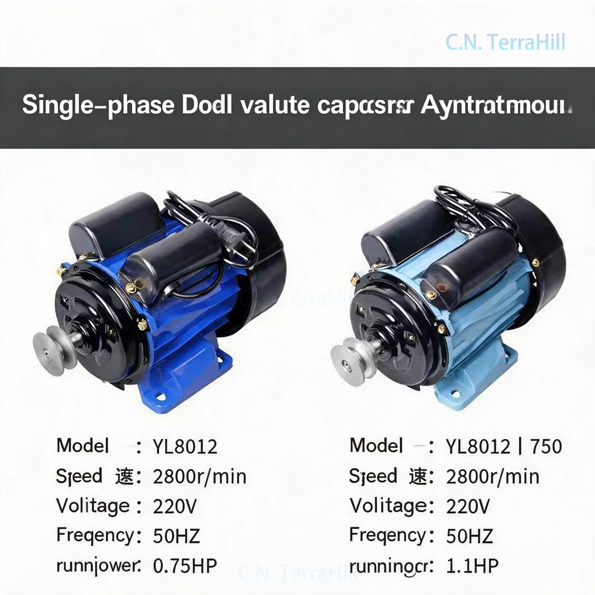 220V Single-Phase Corn Sheller Machine Small Electric Motor Pure Copper Wire Agricultural Equipment