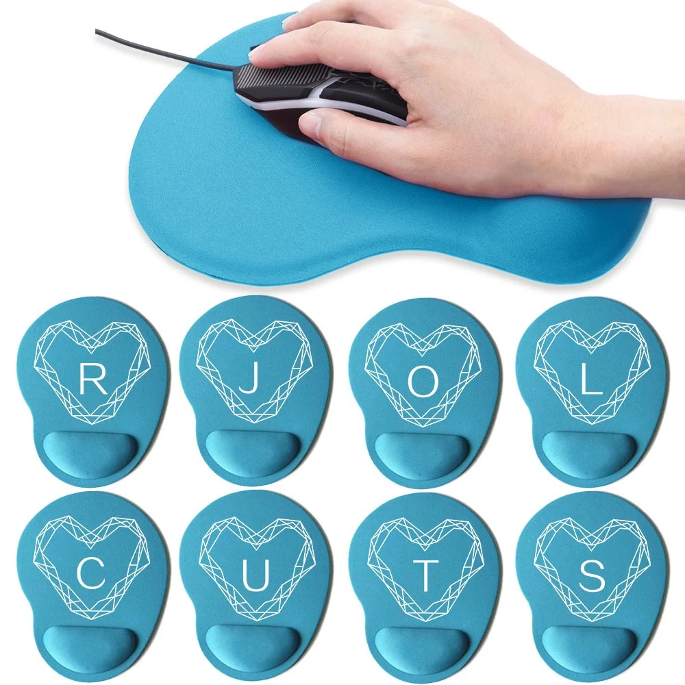 Mouse Mat Anti-Slip Support Wristband Mat Pad Simplicity for Learning and Office Oval Mouse Pad for Printing Series