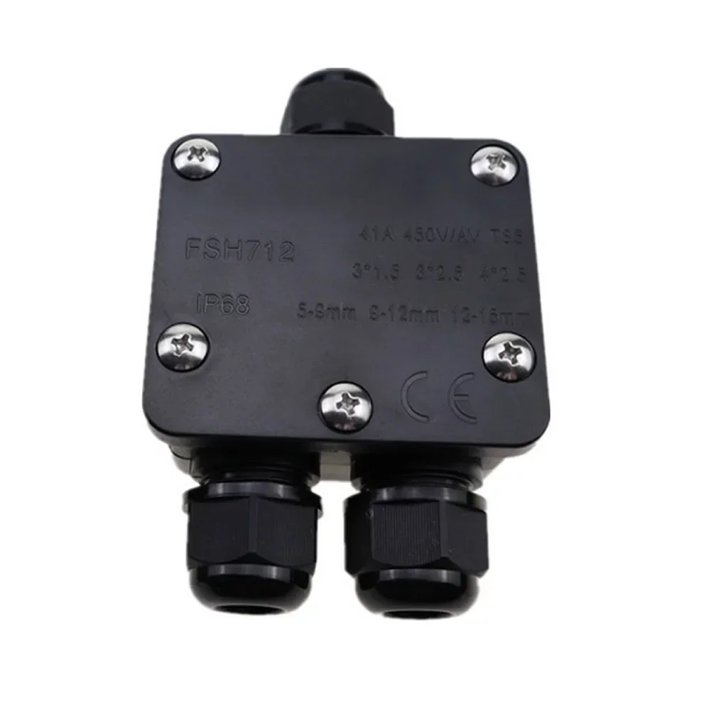 IP68 Waterproof 3Way Junction Box with 59mm Cable Connector for Stable and Protected Cable Network Connections