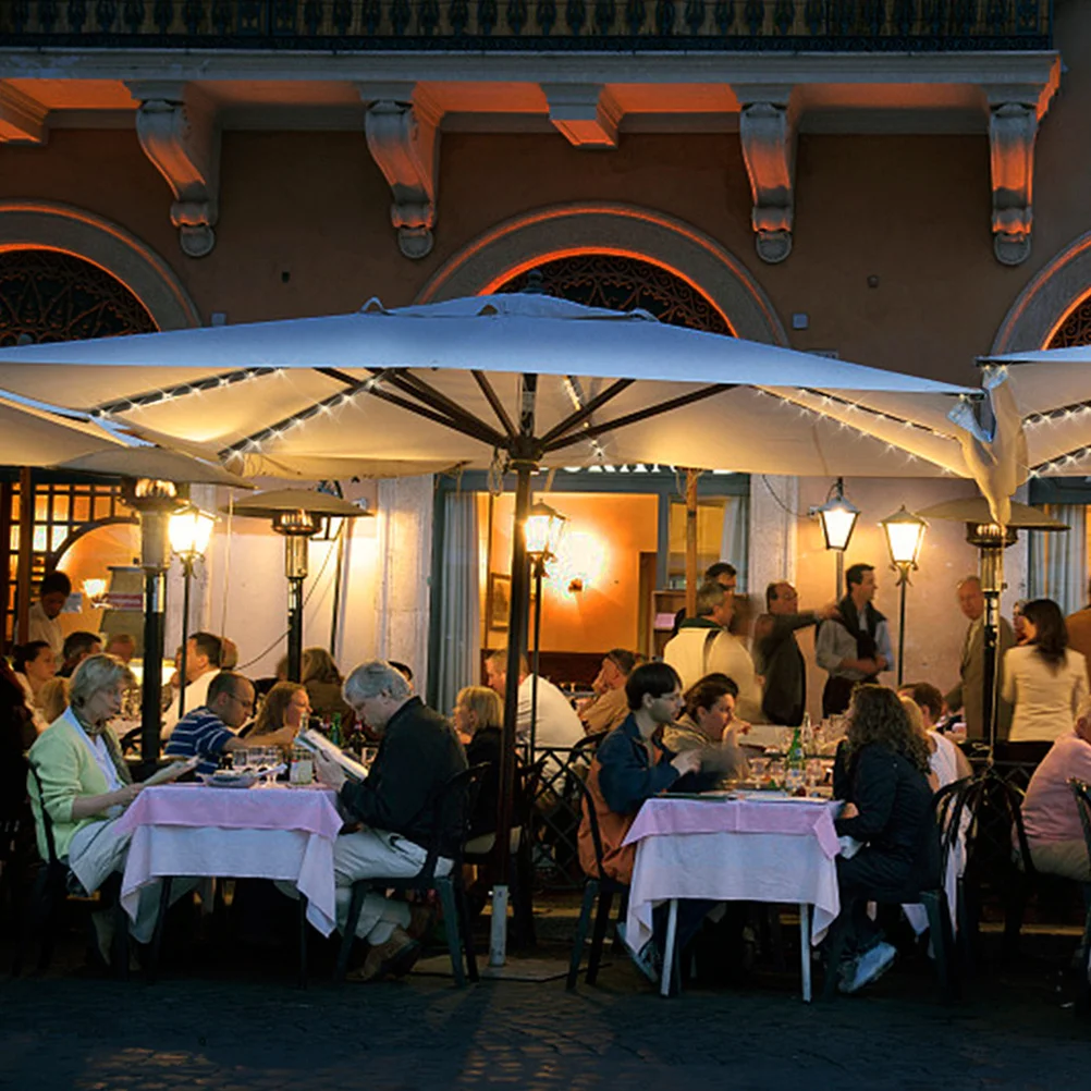 

72 LED Solar Umbrella Light String Outdoor Waterproof Low Power Consumption Warm White for Garden Patio Bar Hotel Room Festival