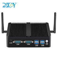 Fanless Mini PC Intel Celeron J4125 J6412 2x Gigabit Ethernet 2x COM RS232 RS485 6x USB Support WiFi 4G LTE Windows 10 Linux