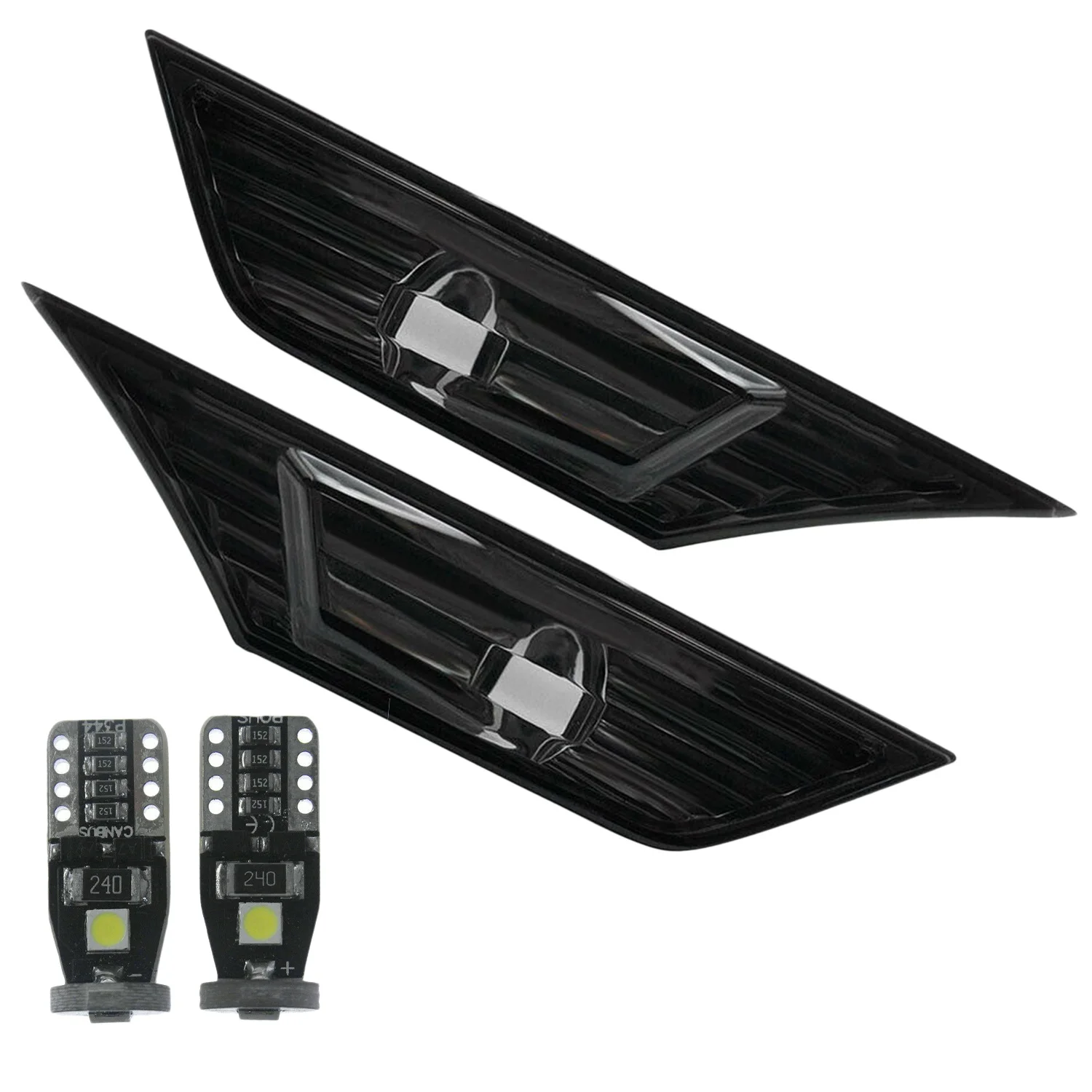 

Smoke Tinted Lens Side Marker Lamp Light W/ Led for 2016-19 Honda Civic JDM