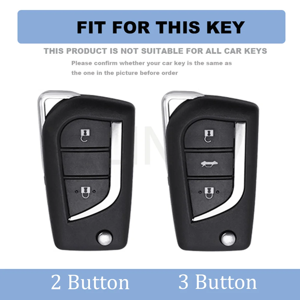 Remote Key Cover For Toyota Camry 70 Aygo X Cross Yaris Prius Verso C-HR Clicker Corolla Rav4 Keychain Protect Knife Caps