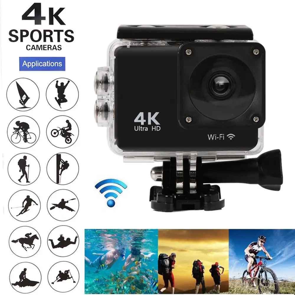 4K WiFi Digital Camera with Remote Control Sj9000 Underwater Waterproof Helmet Video Recording Camera Extreme Sports Camera