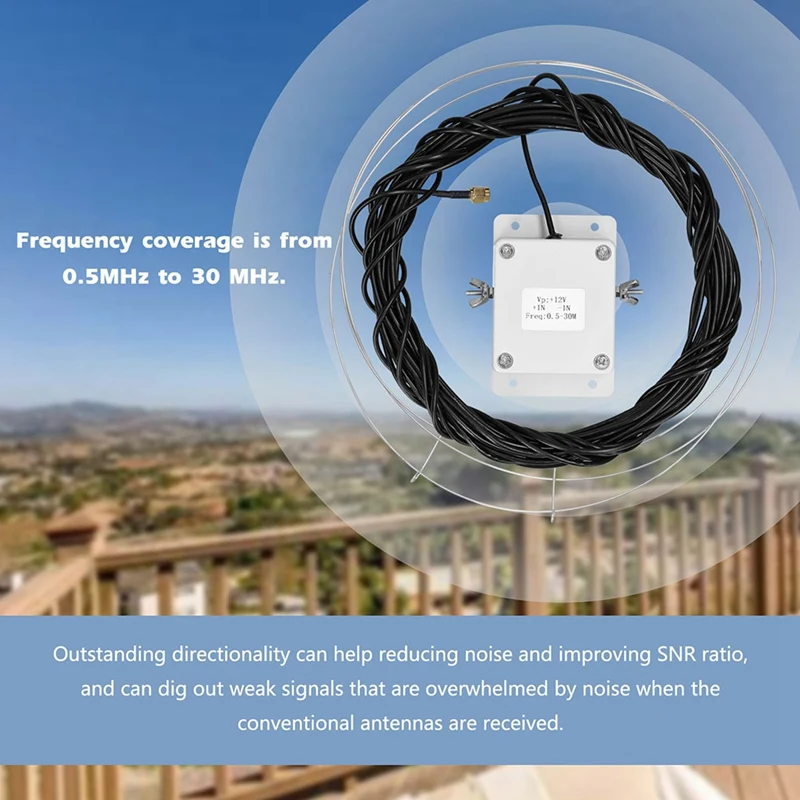 MLA-30+ (Plus) Loop Antenna Active Receive Antennas Low Noise Medium Short Waves Antenna With 0.1-30 Mhz Frequency