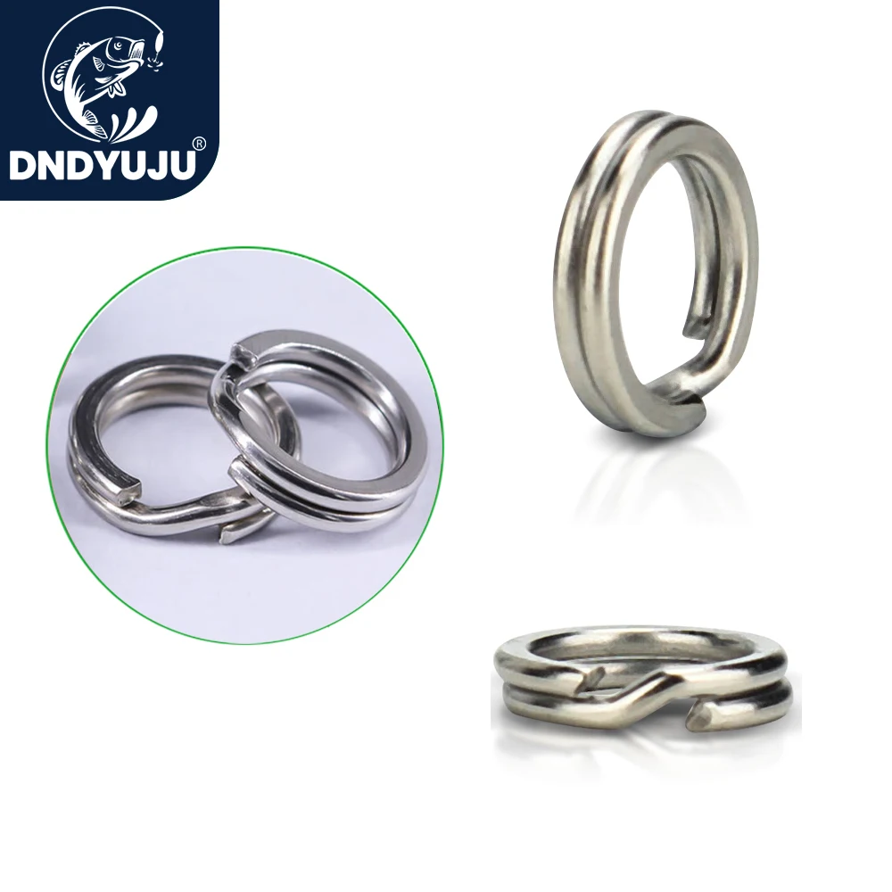 

100pcs Silver Stainless Steel Double Layer Fishing Split Ring High Quality Fishing Lure Connector Accessories