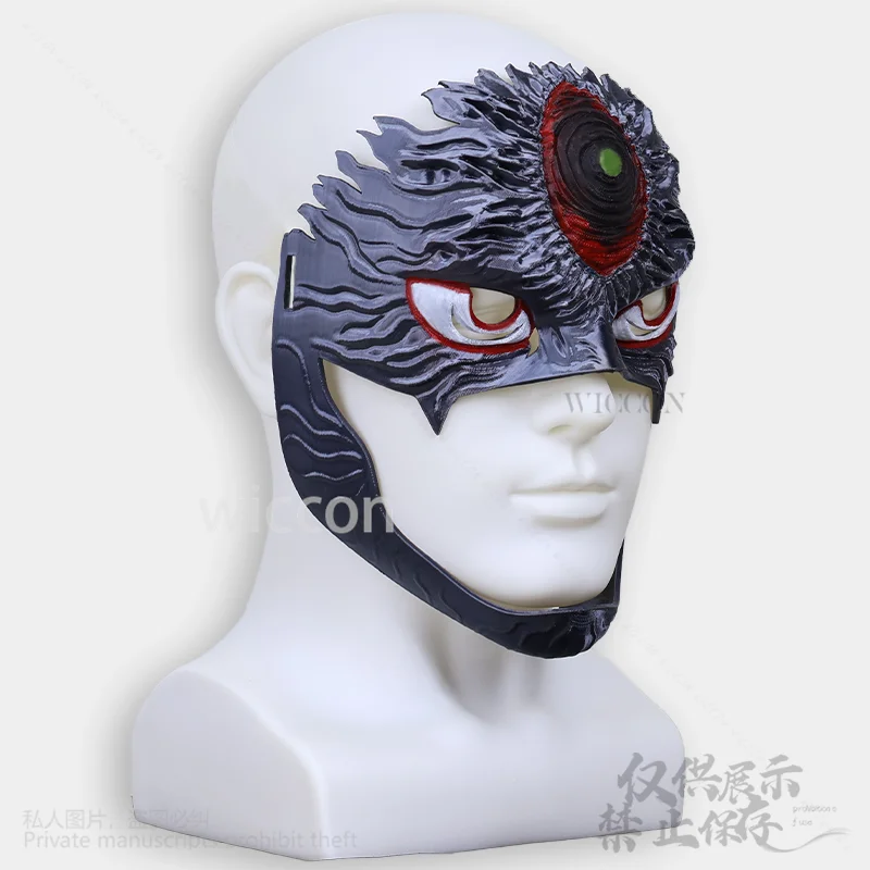 Anime DAN DA DAN Cosplay Jin Enjoji Horror Costume 3D Hard Plastic Make Half Face Mask For Halloween Christmas Party Customized