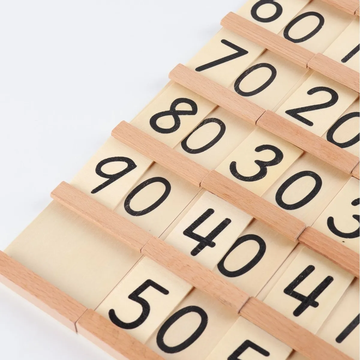 Children\'s Wooden Montessori Numbers 1-99 Learning Card Math Teaching Aid Preschool Children Early Education Educational Toys