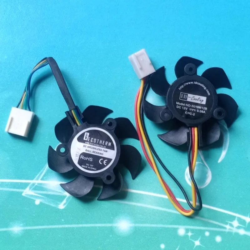 New Cooler Fan ND-5010M12B Silent Frameless Graphics Card Fan 12V Equal Leg Hole Spacing 26mm Blade Diameter 46mm