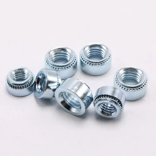 30pcs Rivet nut S-M5-0/1/2/3 Toothed Round nuts Bottom hole Carbon steel Galvanized