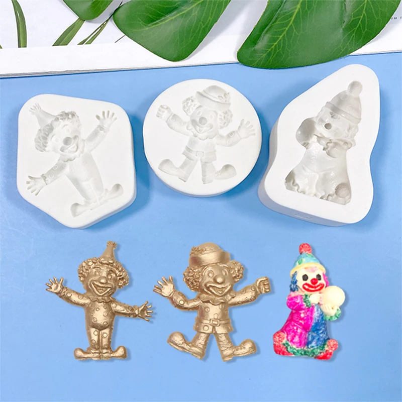 

Halloween Clown series playground Jack silicone mold candle landscape with ornaments handmade DIY chocolate candy mold