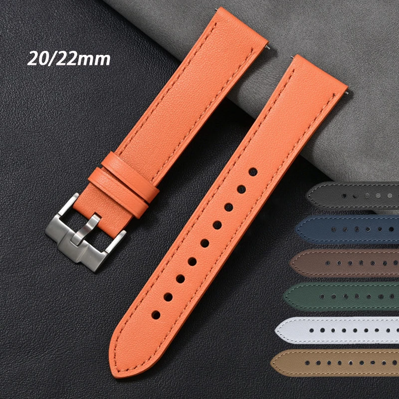 Leather Strap Quick Release - Lederen band voor 20 mm 22