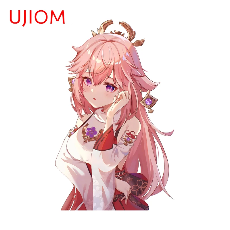 UJIOM Yae Miko Attractive Genshin Impact Wall Sticker Practical Enchanting Refrigerator Decal Unique Items Room Decor Poster