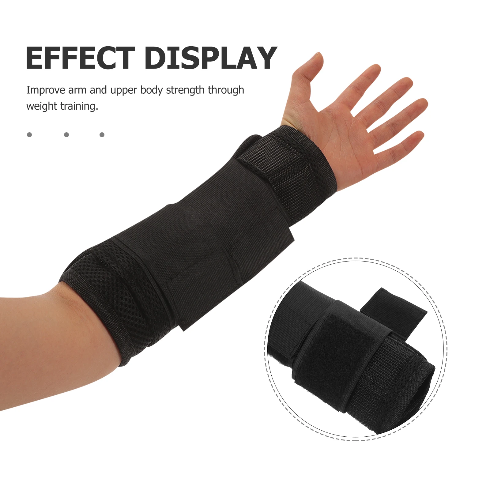 

1 Pair Weighted Wrist Bands Cotton Polyester Hand Weights For Strength Training Fitness Running Gym Workout Lightweight Portable