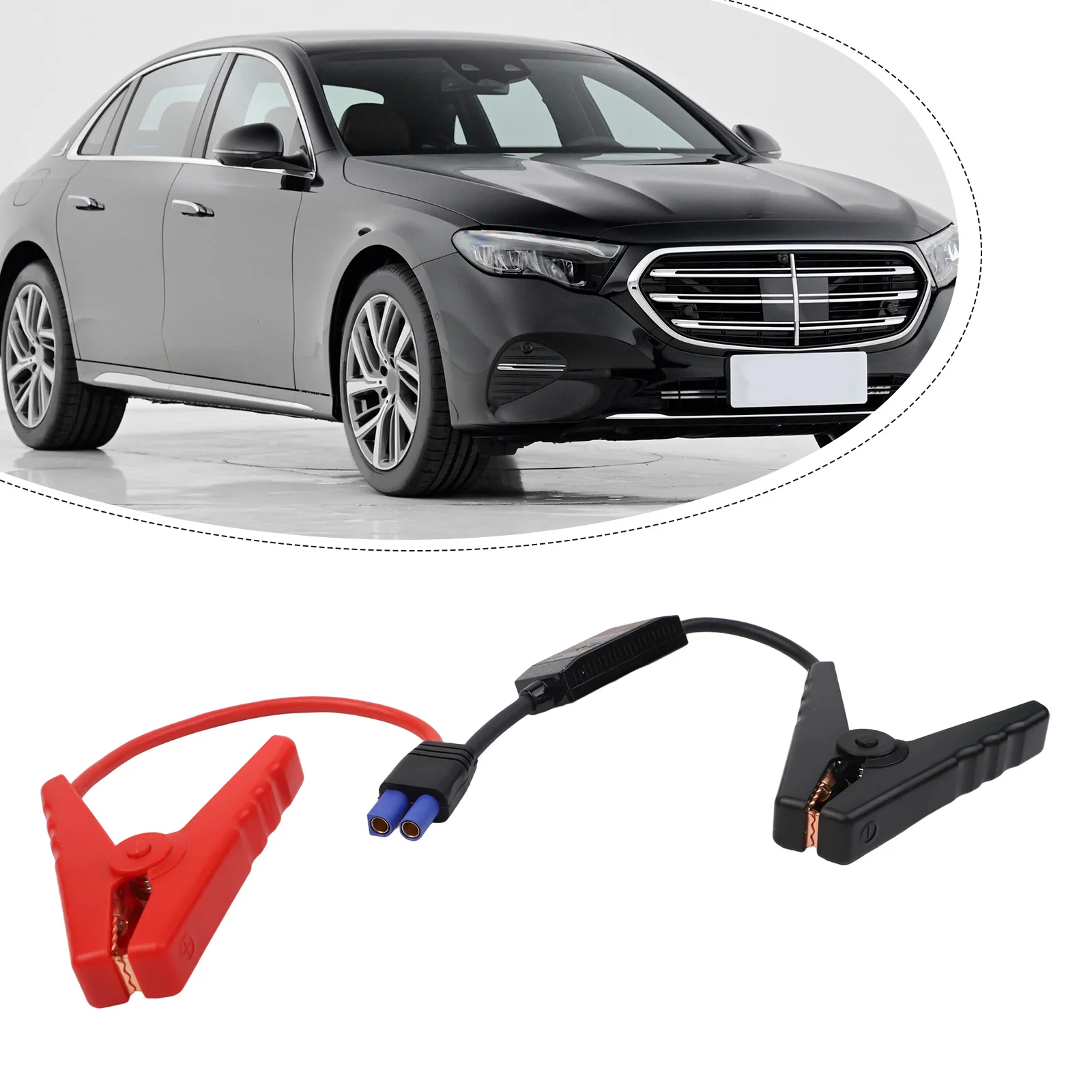 Intelligent 12V 200A Jump Start Cable with EC5 Termination and High-Flexibility Crocodile Clamps for Vehicle Applications