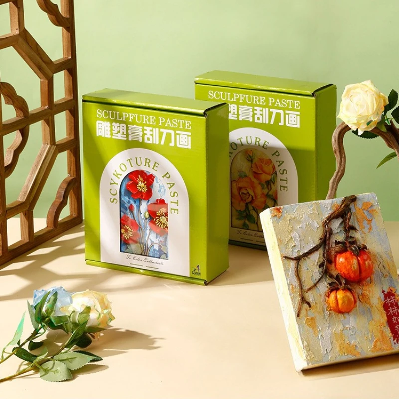 

Скульптура крем скребок набор материалов для рисования DIY ручная работа текстура рельеф трехмерная декоративная живопись набор пигментов