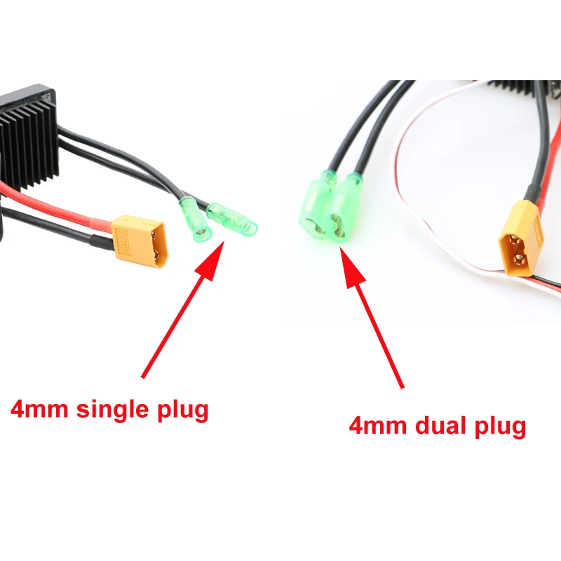 1PCS 100A 1000วัตต์ Dual Way Brushed ESC UBEC 5V 3A เบรค Speed Controller T/XT60เชื่อมต่อ LED ตัวบ่งชี้สำหรับ RC เรือลากจูง