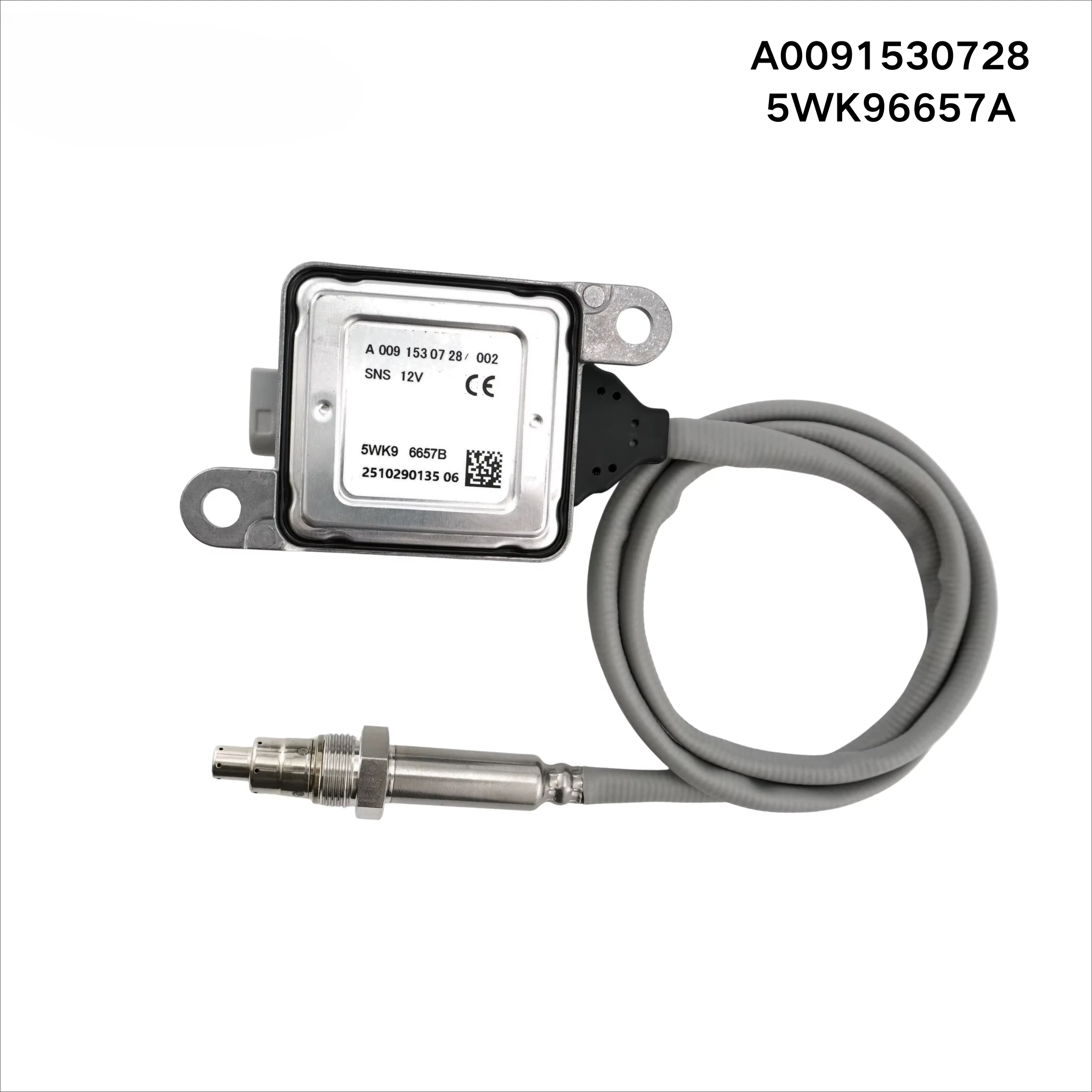 12V Exhaust Gas NOx Sensor A0091530728 5WK9 6657A NOx Sensor for Detroits Diesels for Mercedess-Benzs