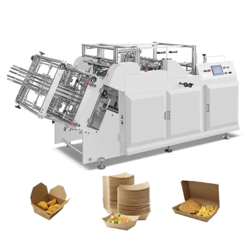 Wholesale Carton Boxes Making Machines Biodegradable Take Away Food Tray Paper Box Making Machine