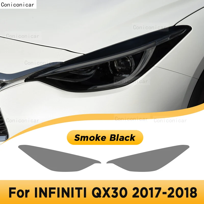 

Для INFINITI QX30 2017 2018 тонировка автомобильной фары Черная защитная пленка защита прозрачная ТПУ наклейка на фары аксессуары