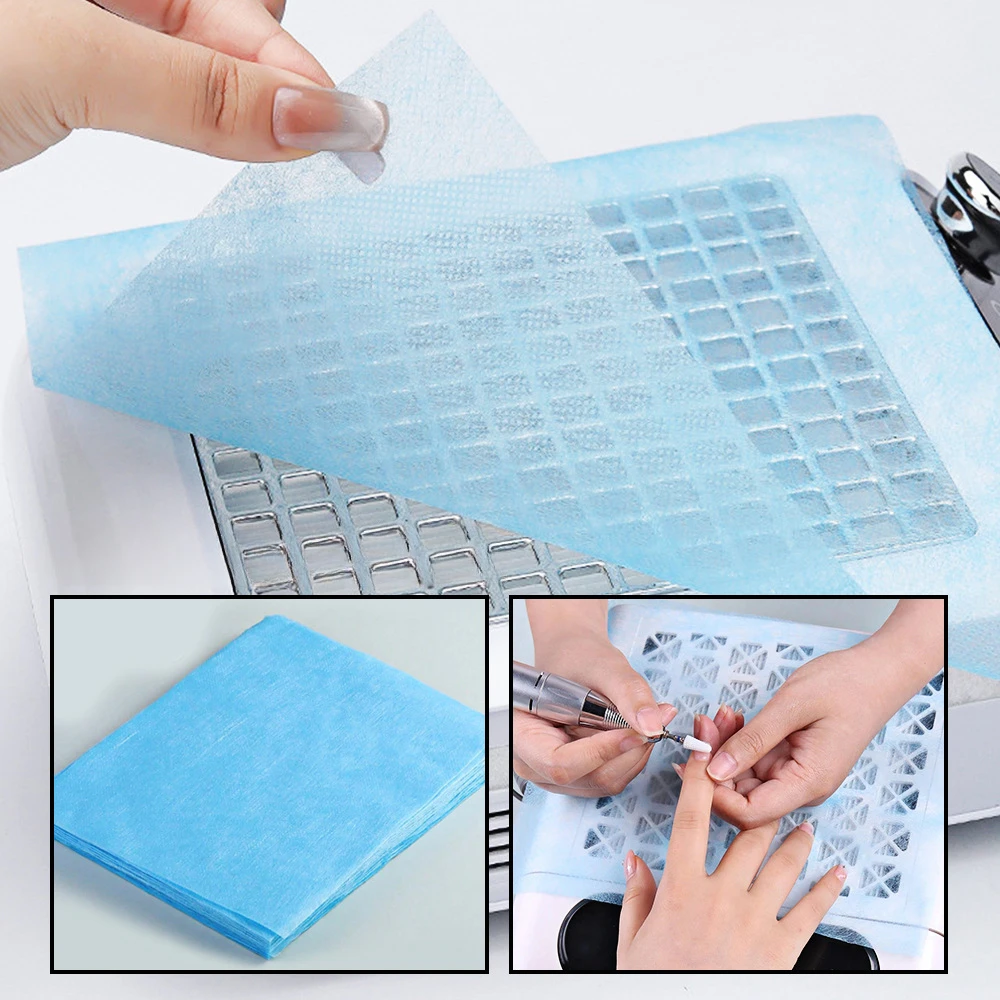 

100pcs Disposable Nail Art Vacuum Dust Collector Non-Woven Filter Paper Pink/Blue/White Paper Manicure Machine Dust Filter Paper