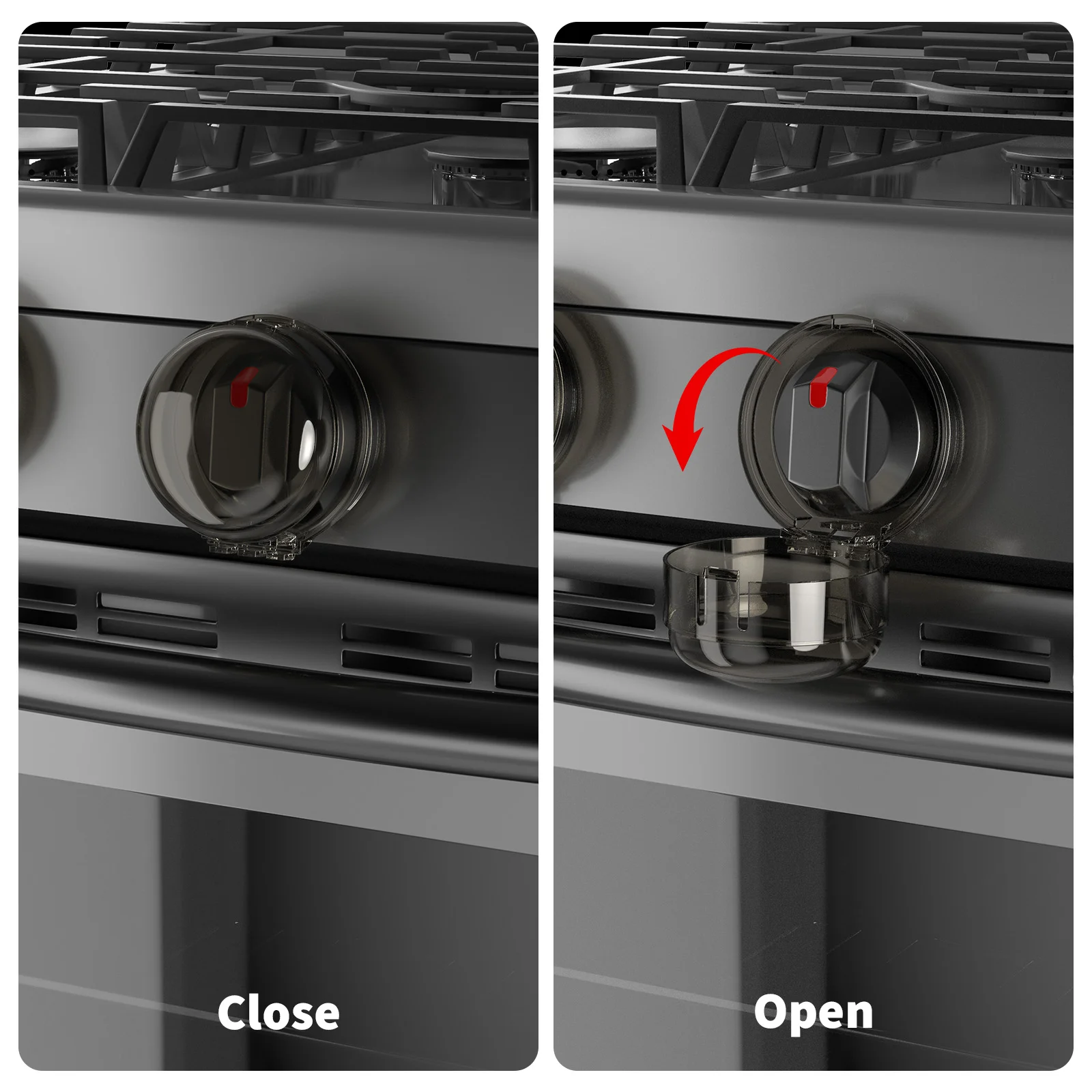 Stove Knob Covers for Child Safety Switch Cookware Kitchen Guard Protection Locks PC Baby Proof