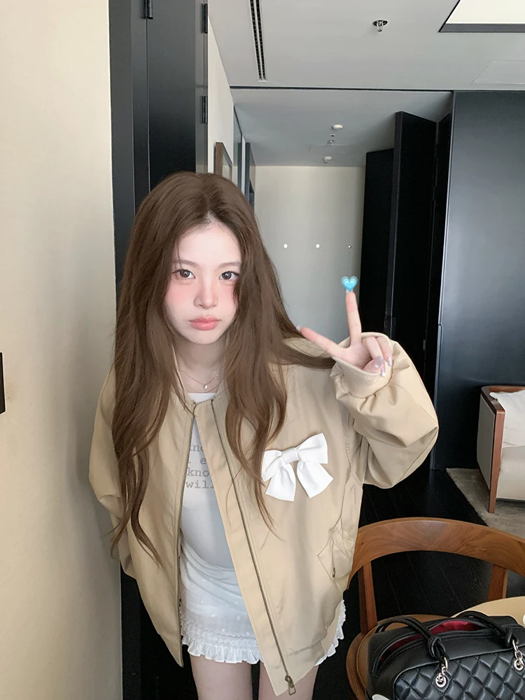 

Женское модное корейское пальто-жакет из полиэстера с узлом для ранней осени