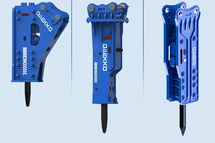 MS200 MS200H tipo caixa disjuntor hidráulico martelo disjuntores hidráulicos máquinas de construção para mini escavadeira compacta