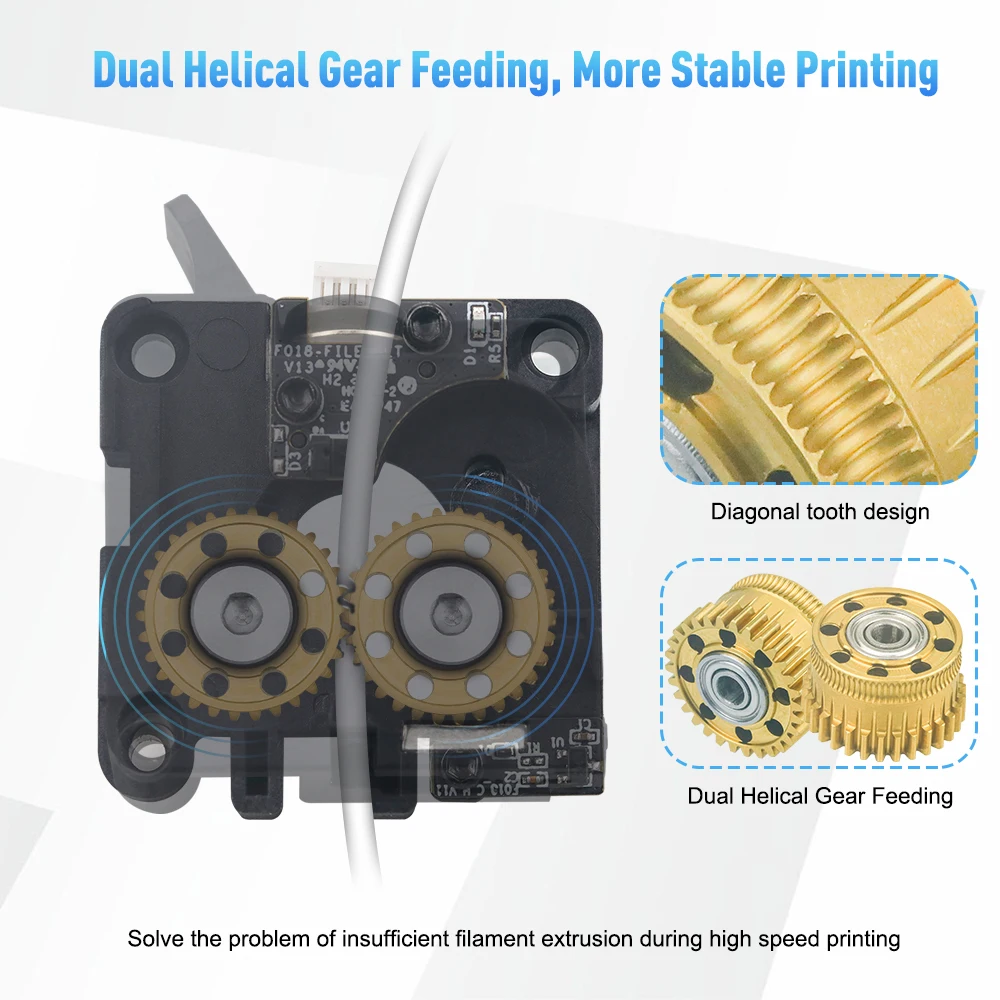 Hotend-Kit für Creality K2 Plus, verbessertes Dual-Helical-Extruder-Treibegerät, Ganzmetall-Schnellwechseldüsenset, 3D-Druckerteile – Detail 12