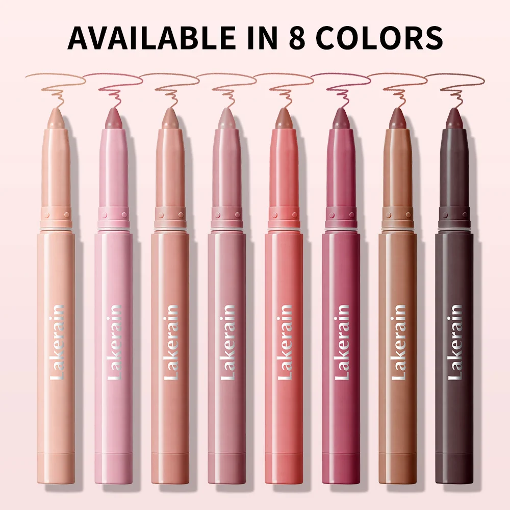8 Colors Stain Lip Liner Pencil Water Resistant Matte Lip Contour Pen Creamy Nude Shades Long Lasting Lip Shaping Makeup Cosmeti