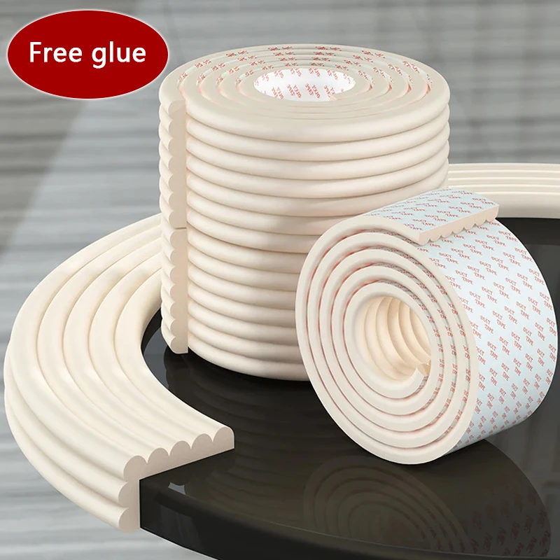 2M Thicken Baby Safety Protection Strip Table Edge Protection Strip Corner Furniture Corner Child Safety Foam Bumper Free Tape