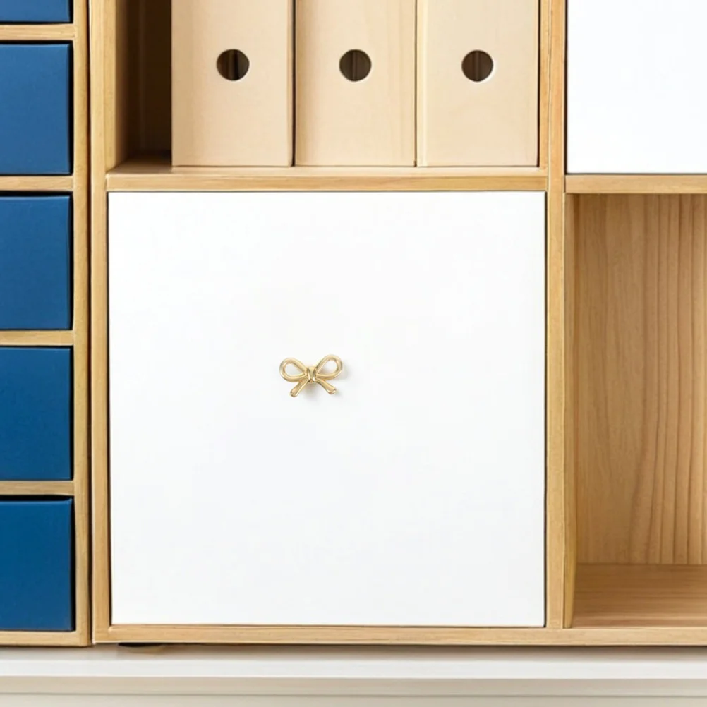 

2Pcs Brass Bow Drawer Handles Decorative Furniture Pulls for Cabinets Dressers Wardrobes Decorative Cabinet Knobs