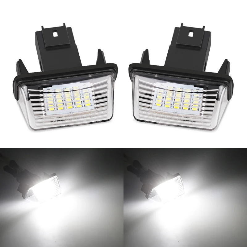 

Подсветка номерного знака для Peugeot 206 207 307 308 406 407 12 В 6500 К Светодиодные фонари для транспортных средств Супер яркая лампа номерного знака