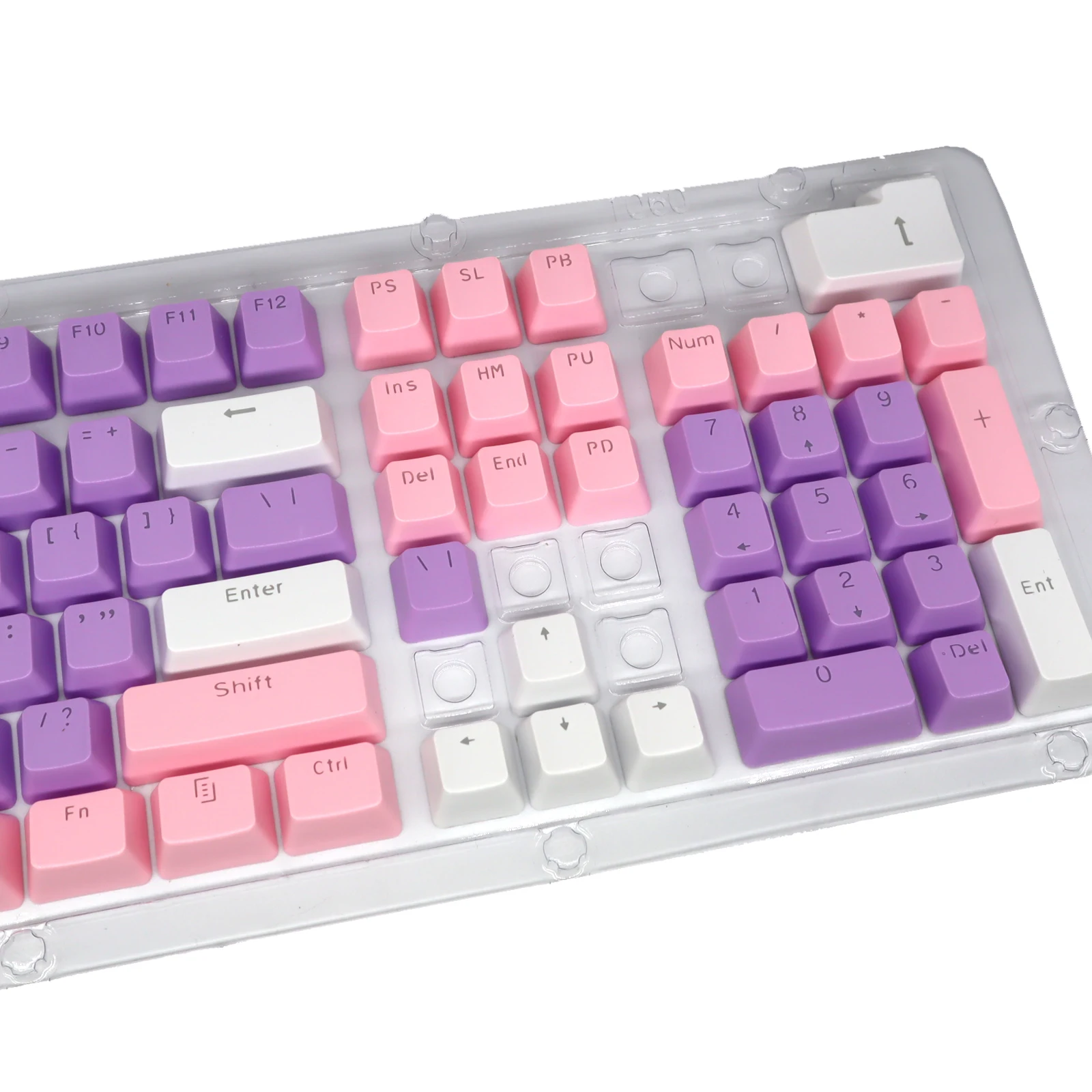 OEM Height ABS English characters Transparent Purple Pink White 104 keys 87 keys 61 keys Color mechanical keyboard keycap