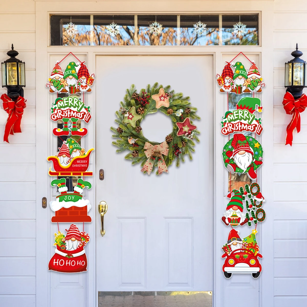 

Merry Christmas Hanging Door Banner Santa Claus Christmas Tree Couplet Christmas Decoration For Home Xmas Gifts Navidad New Year