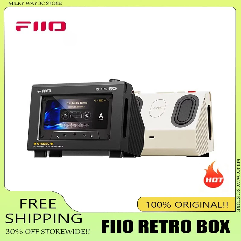 

Портативная колонка FiiO Retro Box в стиле кассетного плеера, Bluetooth LDAC, USB DAC, Hi-Fi стерео аудио, совместима с FiiO M33 M21, длительное время автономной работы