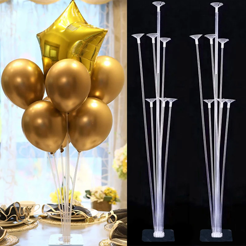 Self-stick Base Latex Balloon Holder Balloons Stand Column Wedding Birthday Party Desktop Balloon Stand Baby Shower Supplies