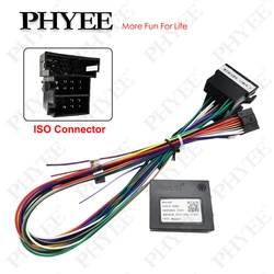 Adaptador de cabo ISO CAN Bus Decoder Box, 16 Pin Plug Connector, Rádio do carro Android, Cablagem para Renault Megane Mk2 Clio 3