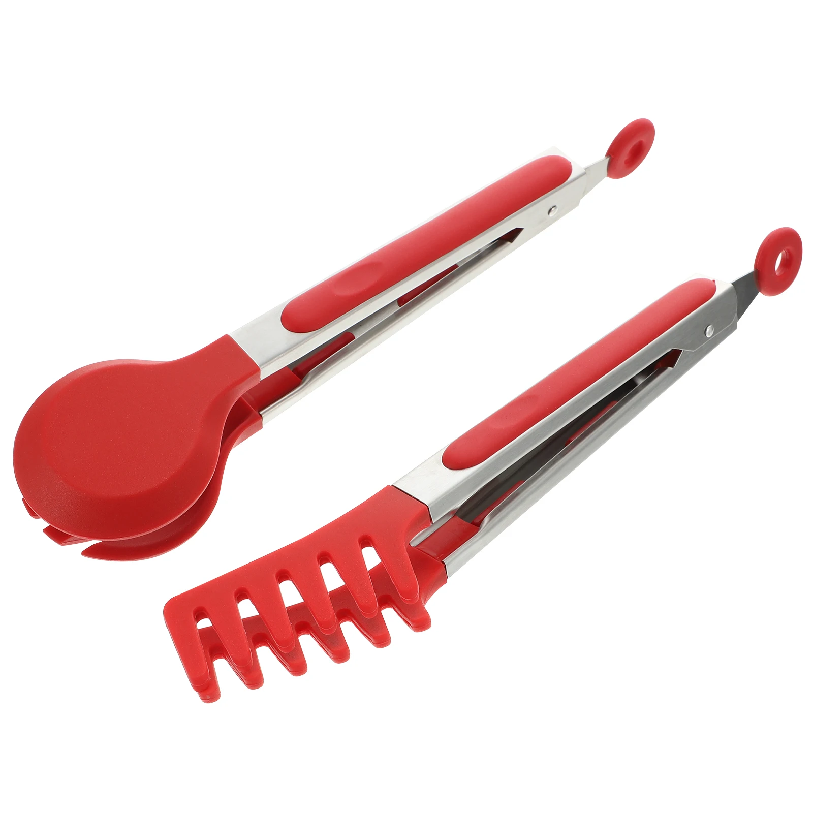 

2Pcs Anti-Rust Lightweight Kitchen Tongs Silicone Food Clamps for Baking Steak Pasta Steak Tong Cooking Clip Pasta Clamp